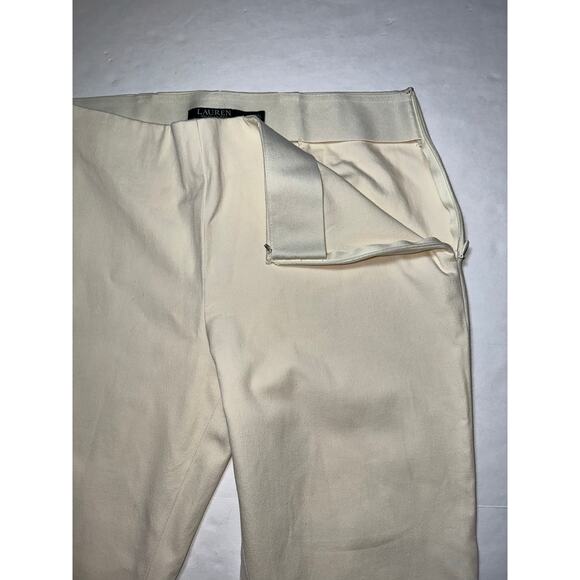 Lauren Ralph Lauren Pull On Chino Pants Women’s Size 8 Side Zip Elastic Waist - Picture 5 of 8